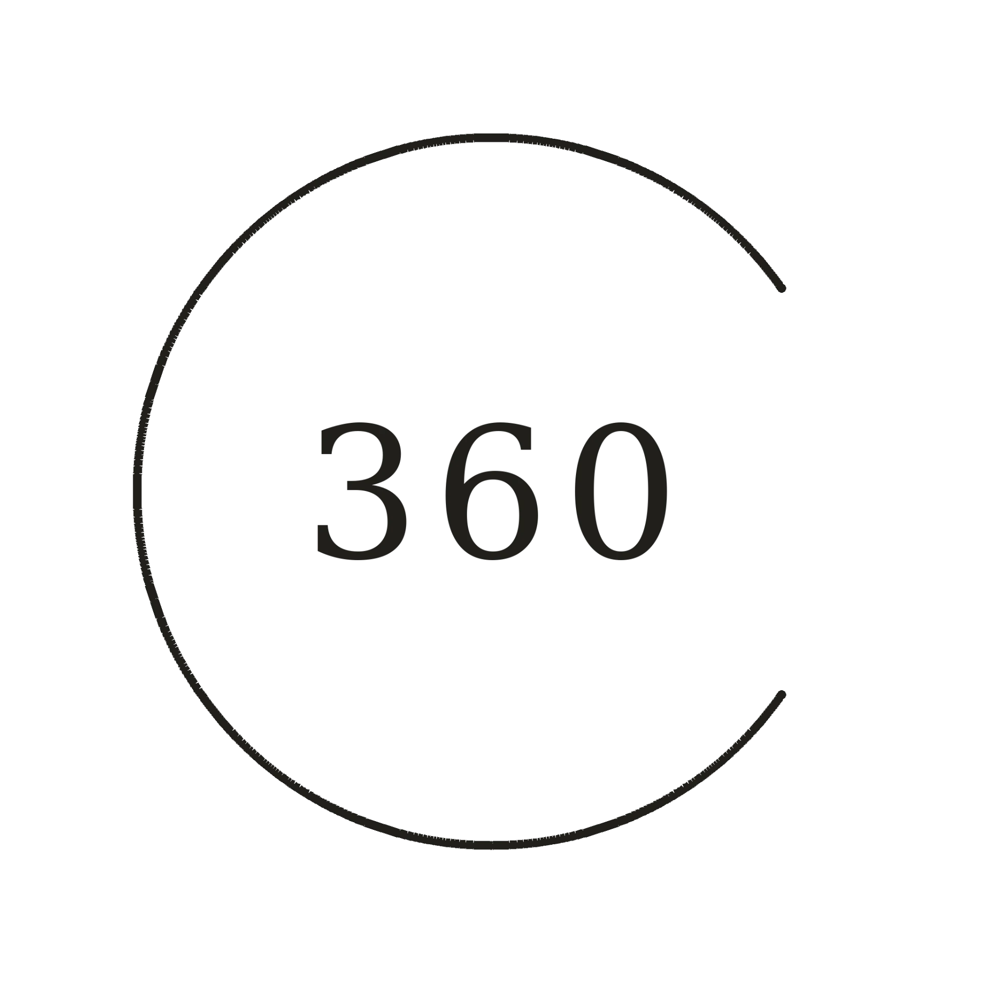 Curated 360 mark